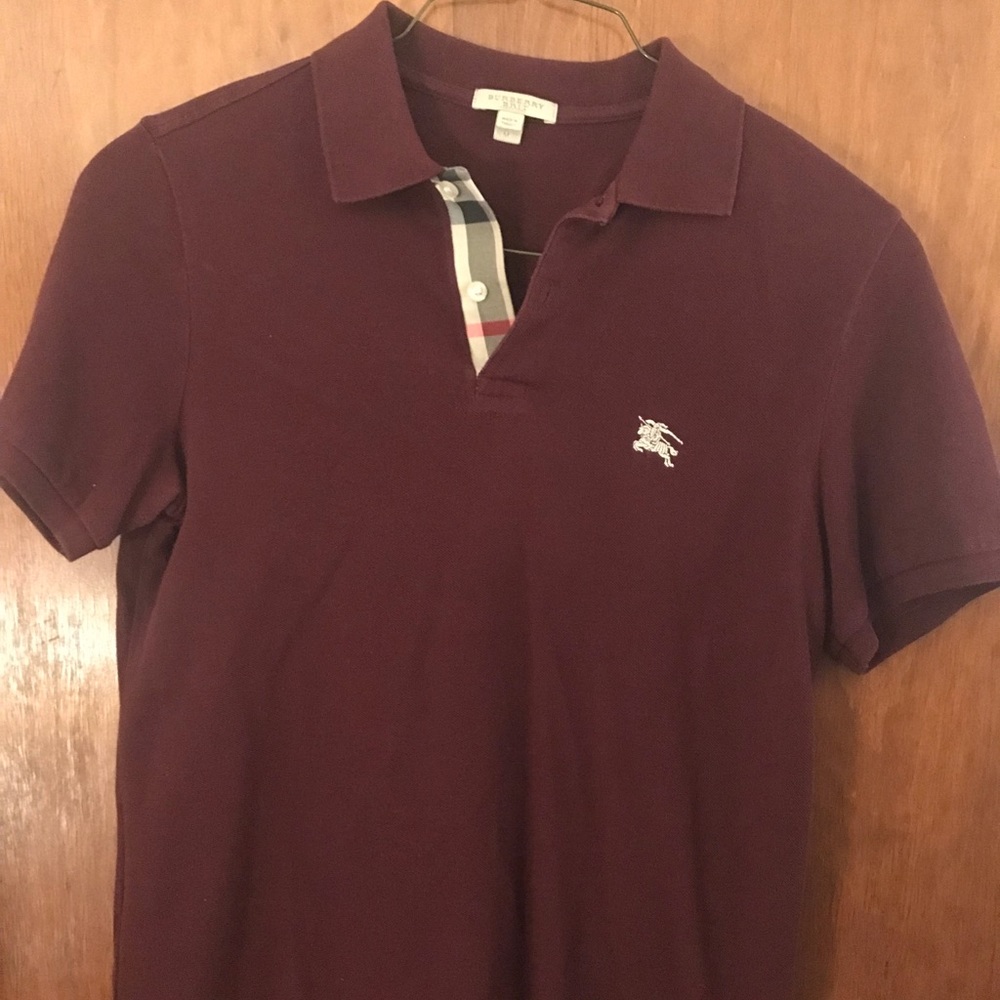 Burberry Burgundy Color Medium Polo
